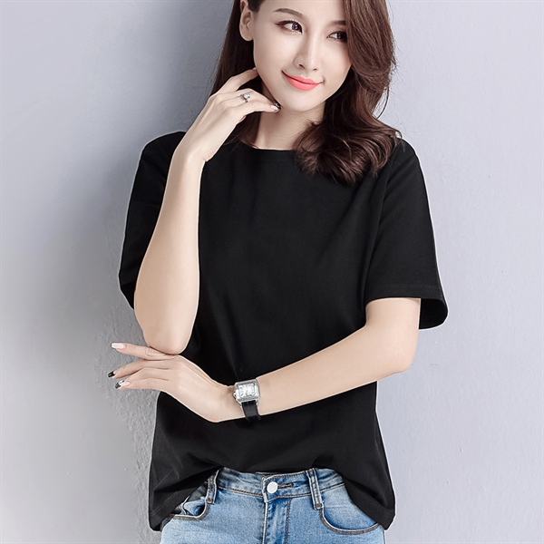 Cổ Tròn Form Suông Áo Trơn